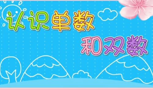 怎么教孩子单数和双数