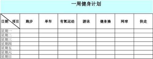 一周怎么运动合理