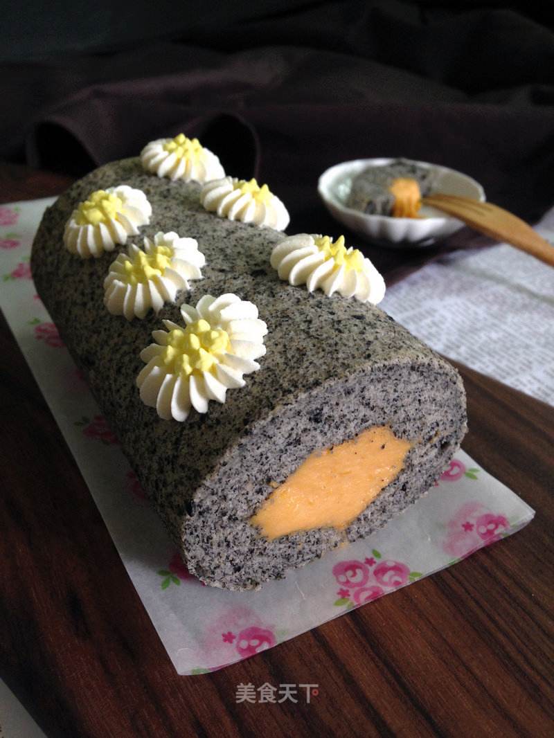 黑芝麻卷的做法