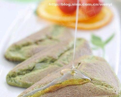 抹茶鸡蛋饼的做法